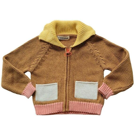 Misha And Puff Colorblock Zip-up Sweater - Picture 1 of 9